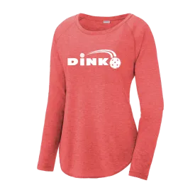 Dink | Women's Long Sleeve Scoop Neck Pickleball Shirts | 75/13/12 poly/cotton/rayon