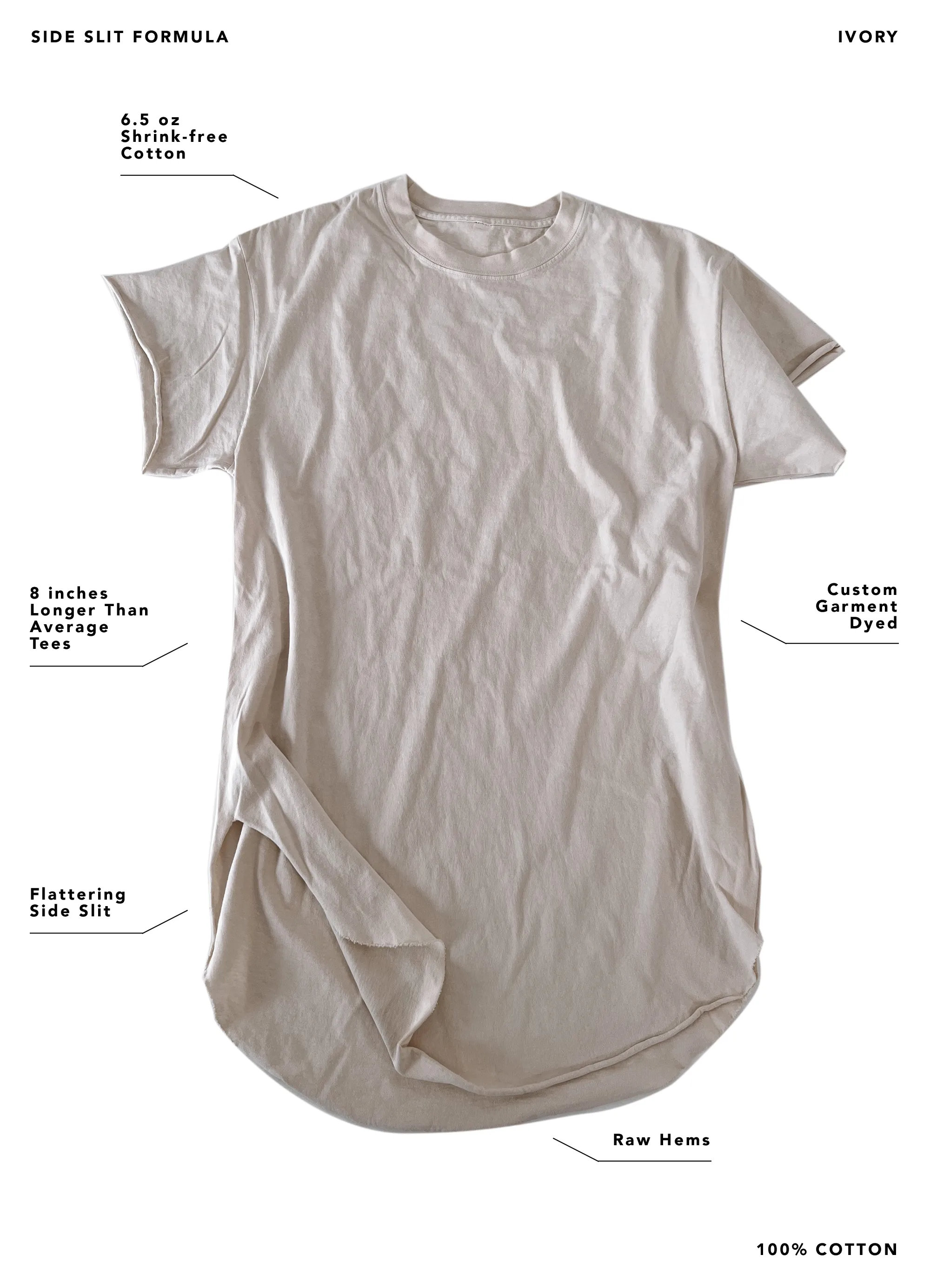 DIRTY HIPPIE SIDE SLIT TEE
