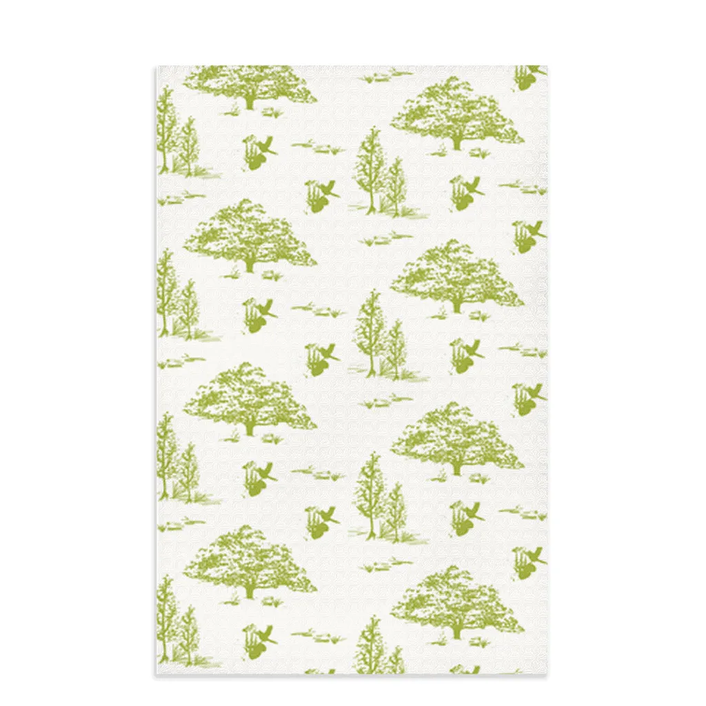 Dish Towel - Toile Green
