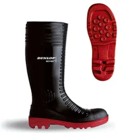 Dunlop Acifort Ribbed Wellington With Steel Toe Cap and Midsole - A252931