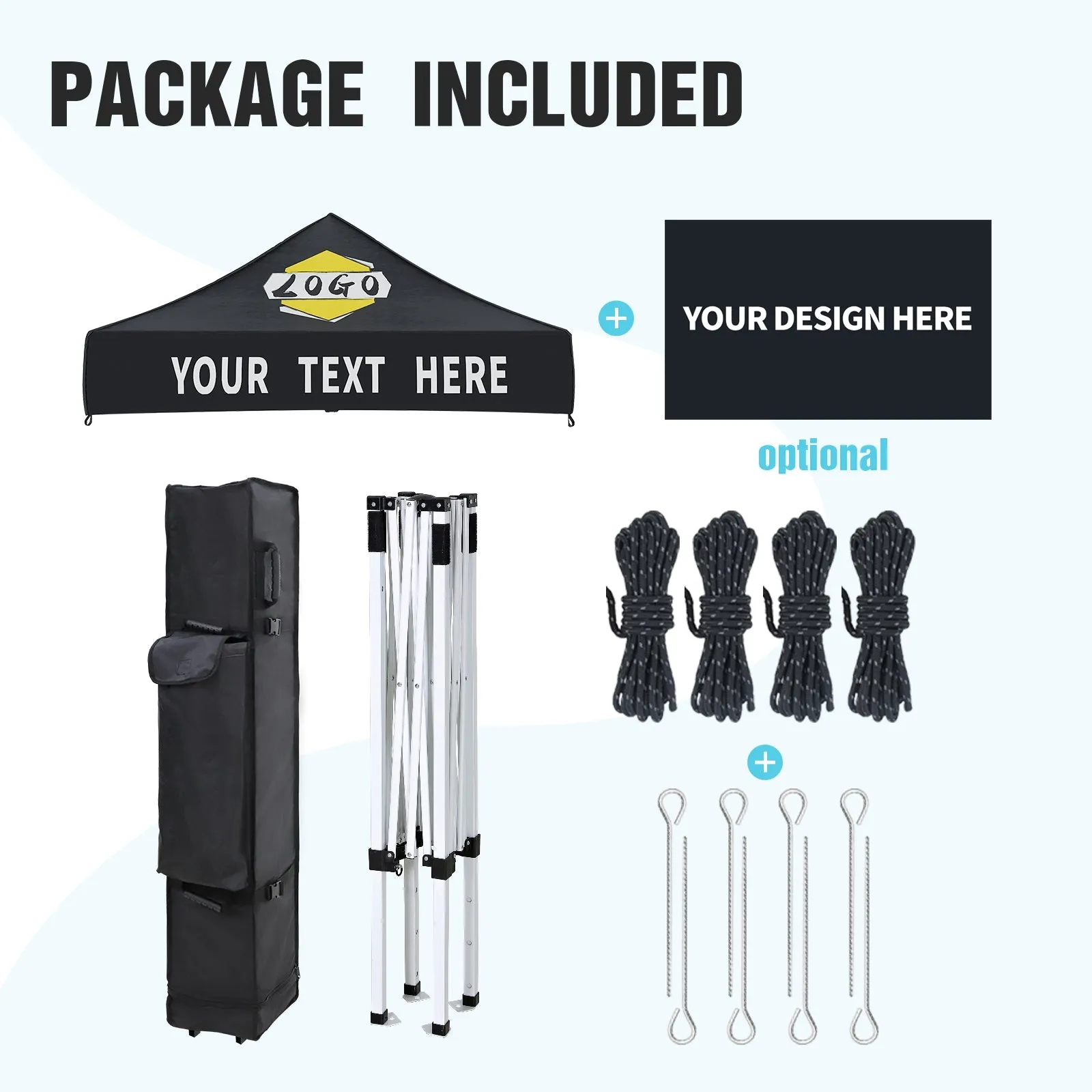 EAGLE PEAK E25 Custom Printed Canopy Tent 5x5  - CLICK TO CONFIGURE - Package Prices Start at $349.99