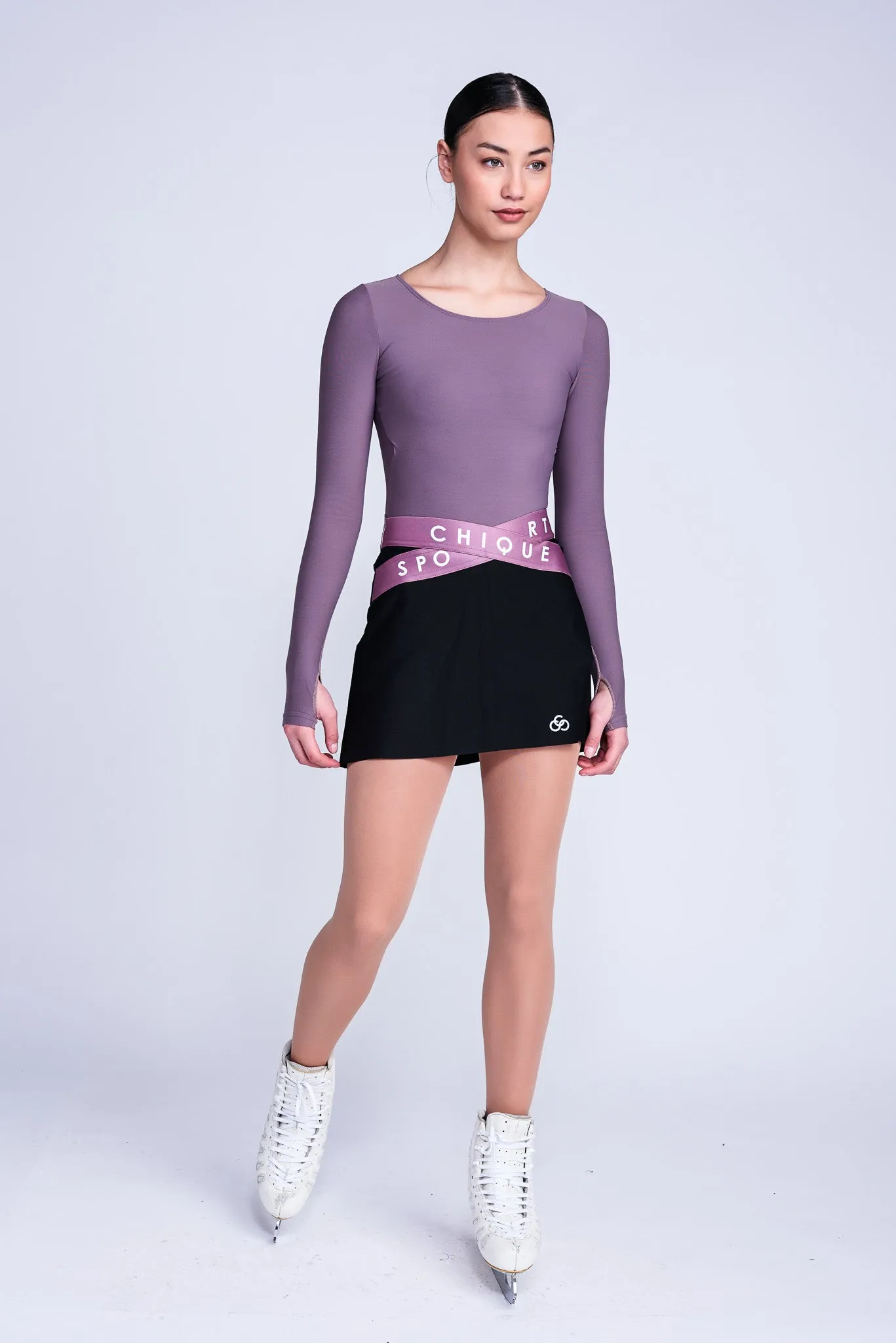 Empower Long-Sleeve Leotard in Mink