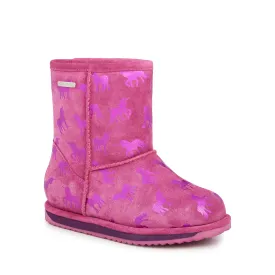 Emu Kid's Rainbow Unicorn Brumby Boot Deep Pink