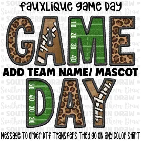 Fauxlique Leopard Game Day- Dark Silver