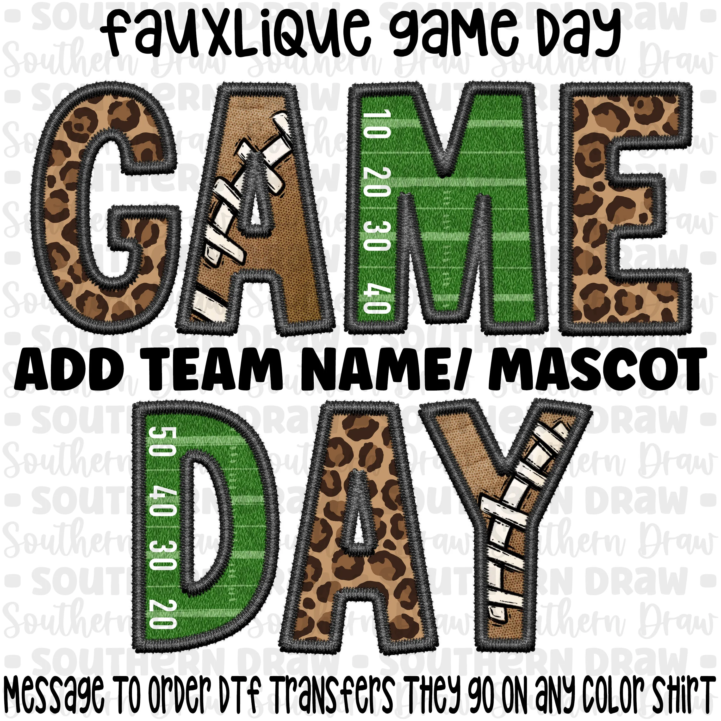 Fauxlique Leopard Game Day- Dark Silver