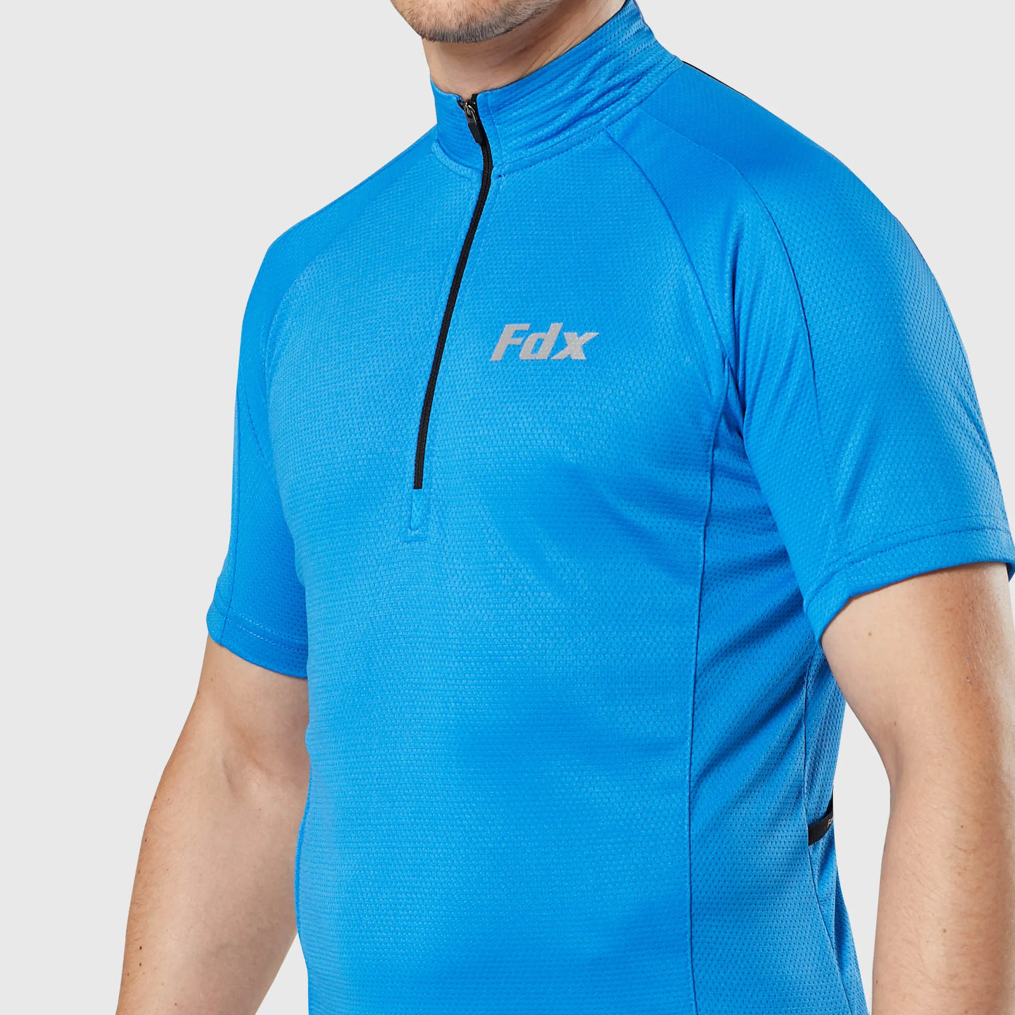 Fdx Pace Blue Men's & Boy's Short Sleeve Summer Cycling Jersey