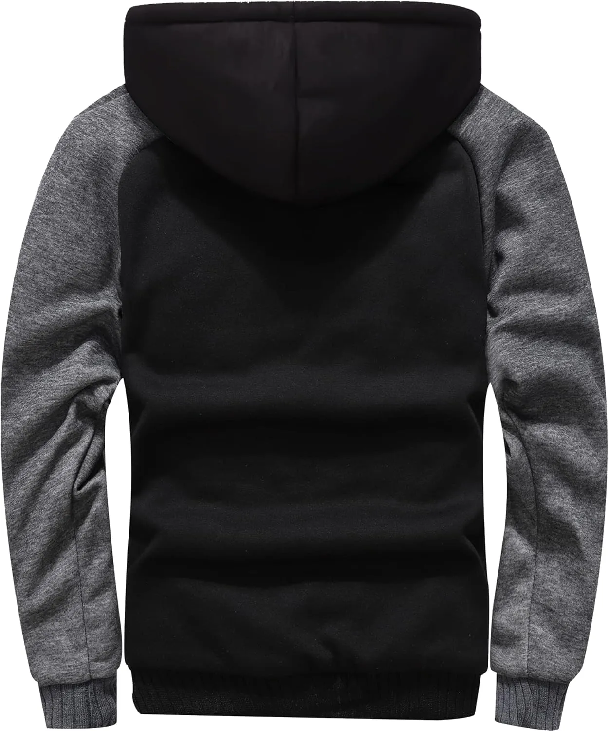 GXAMOY Men's Winter Fleece Hoodies for Men Heavyweight Warm Thick Full Zip Up Sweatshirt Outerwear