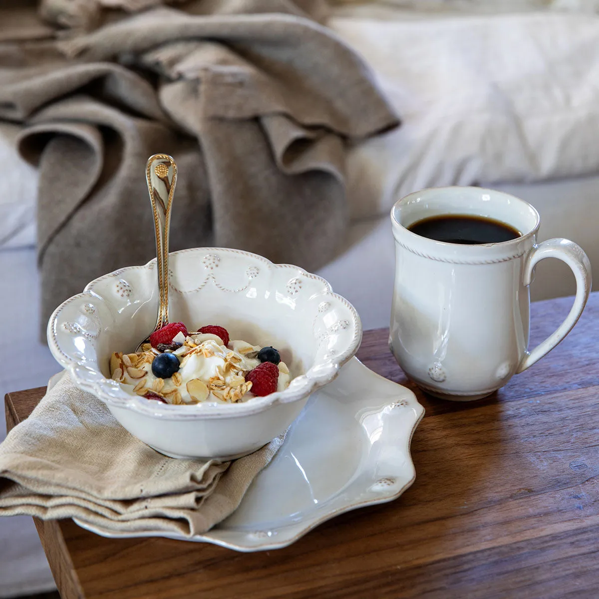 Jardins du Monde Cereal/Ice Cream Bowl - Whitewash