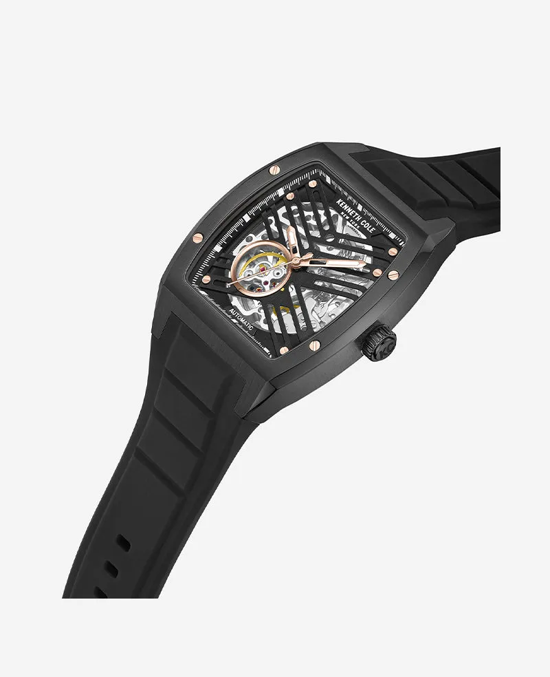 Kenneth Cole New York Automatic Silicone Strap Watch