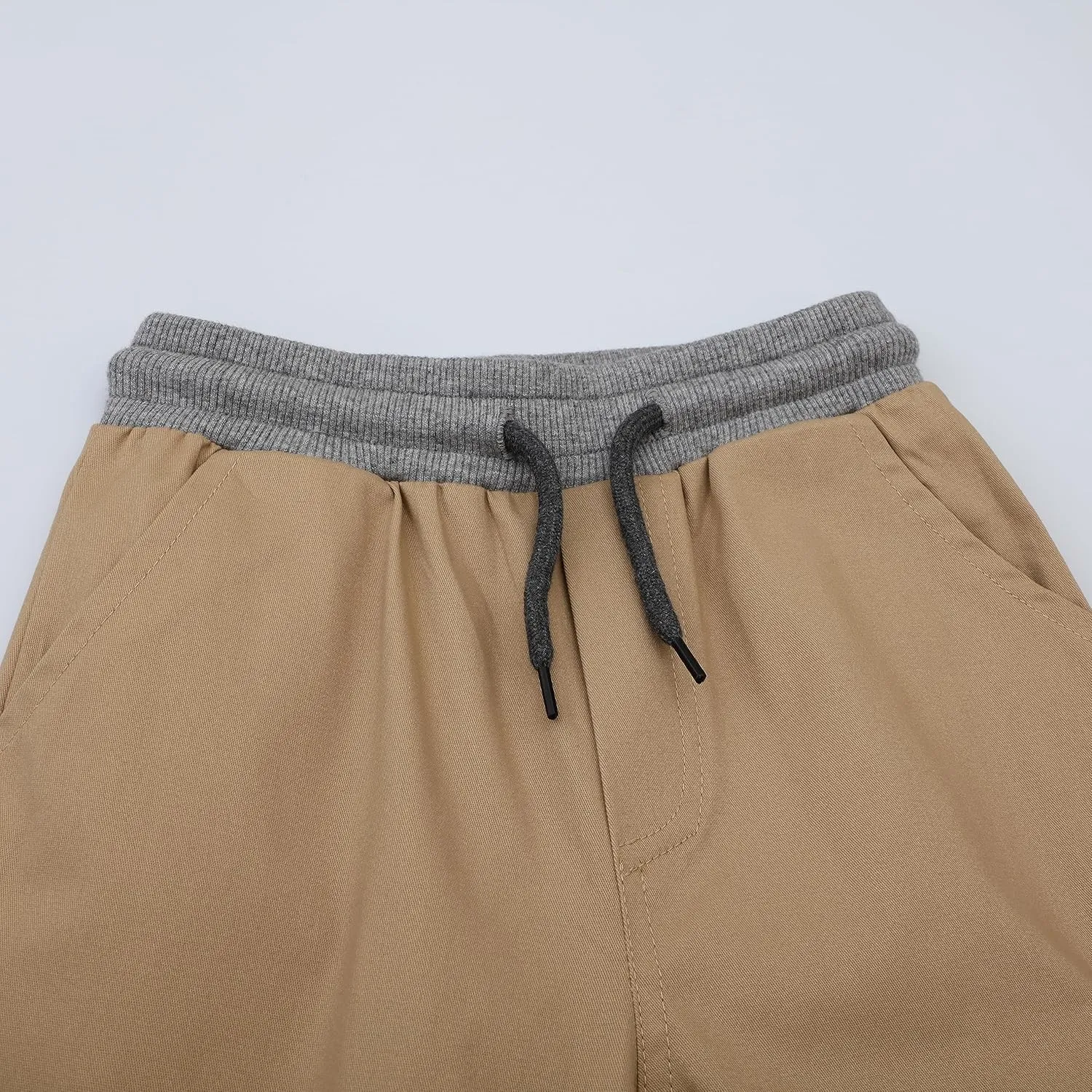 Kids Boy Chino Pants School Uniform Elastic Stretch Khaki Blue Cargo Joggers