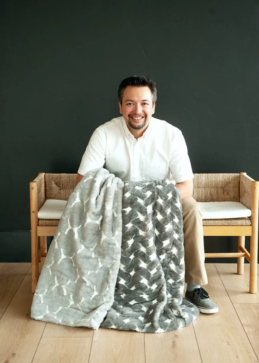Lattice Charcoal Blanket