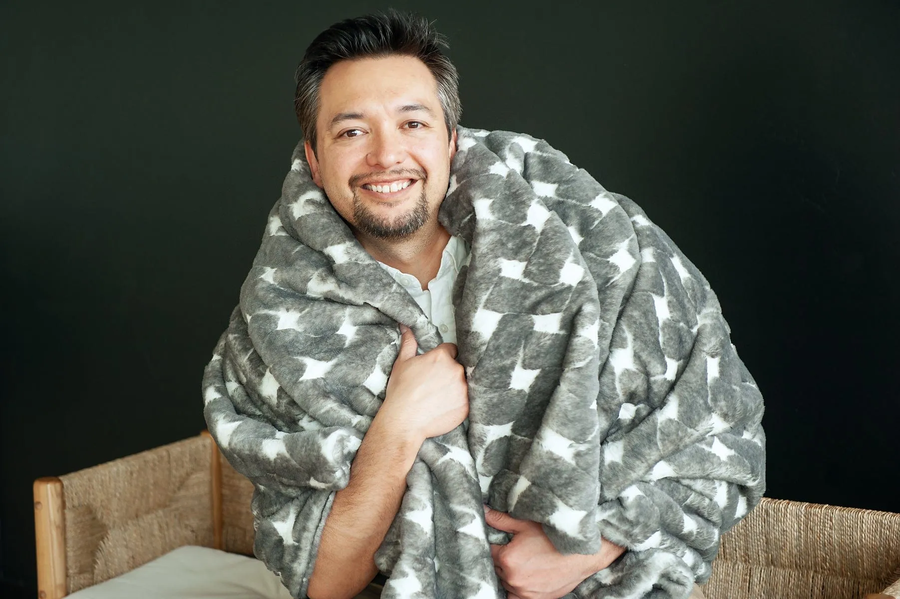 Lattice Charcoal Blanket