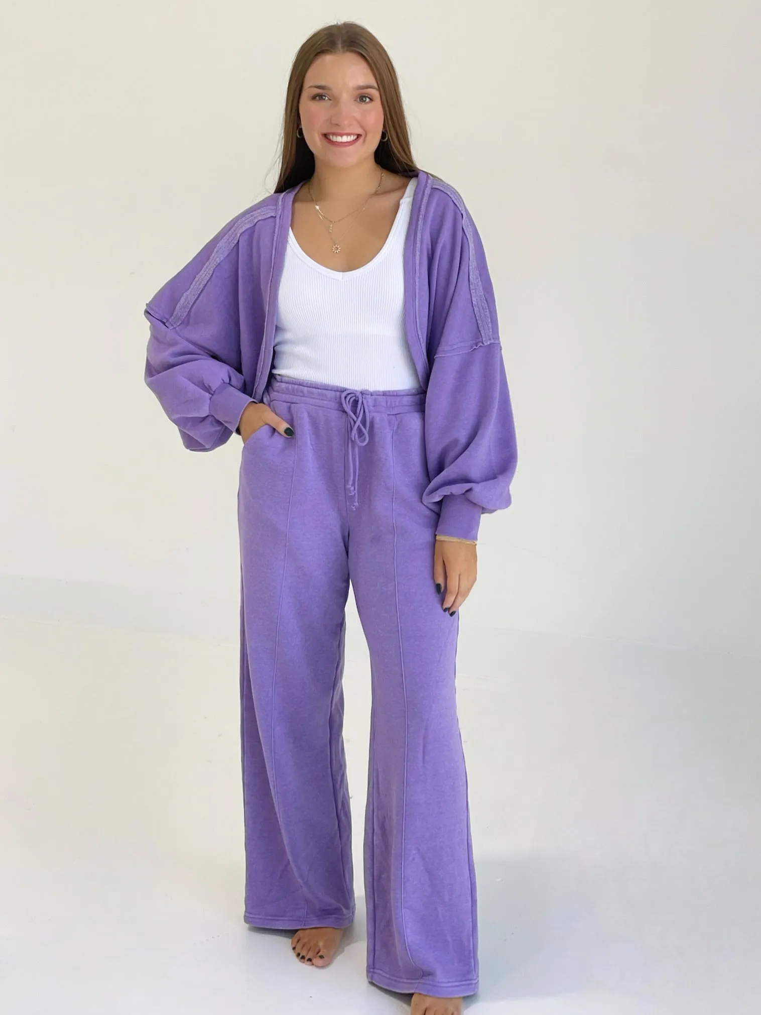 Lazy Tranquil Sweatpants - Lavender