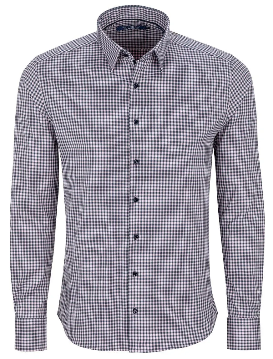 Lilac Dry Touch Check Long Sleeve Shirt