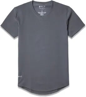 Men's Drop-Cut V-Neck  Plain Tshirts for Men  Soft Polyester, Cotton, Spandex  Moisture Wicking, Wrinkle Resistant