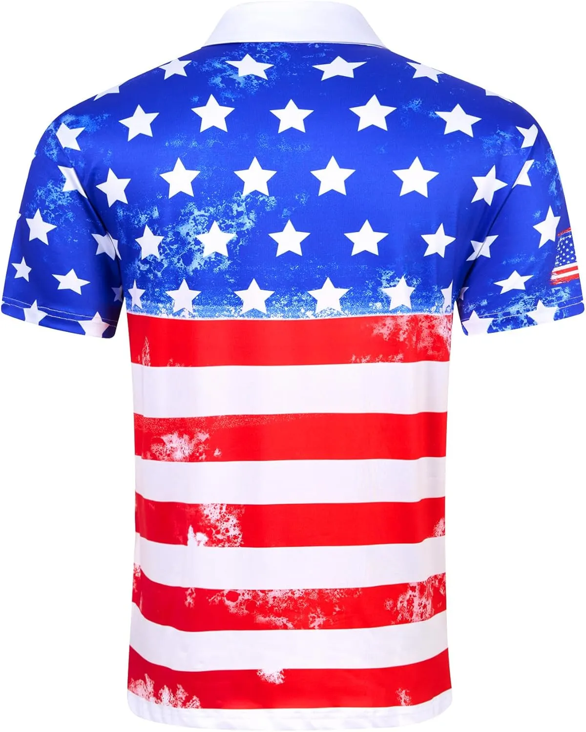 Mens Golf Shirts Short Sleeve Dry Fit Athletic Moisture Wicking Golf Polo Performance Printed Collared Polos