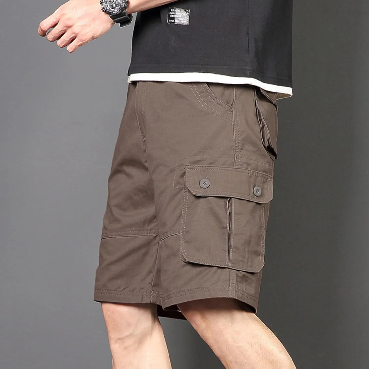 Men's Hiking Cargo Shorts Lightweight Casual Stretch Shorts Fashion Baggy Pocket Summer Sports Beach Half Pants
