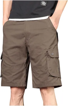 Men's Hiking Cargo Shorts Lightweight Casual Stretch Shorts Fashion Baggy Pocket Summer Sports Beach Half Pants