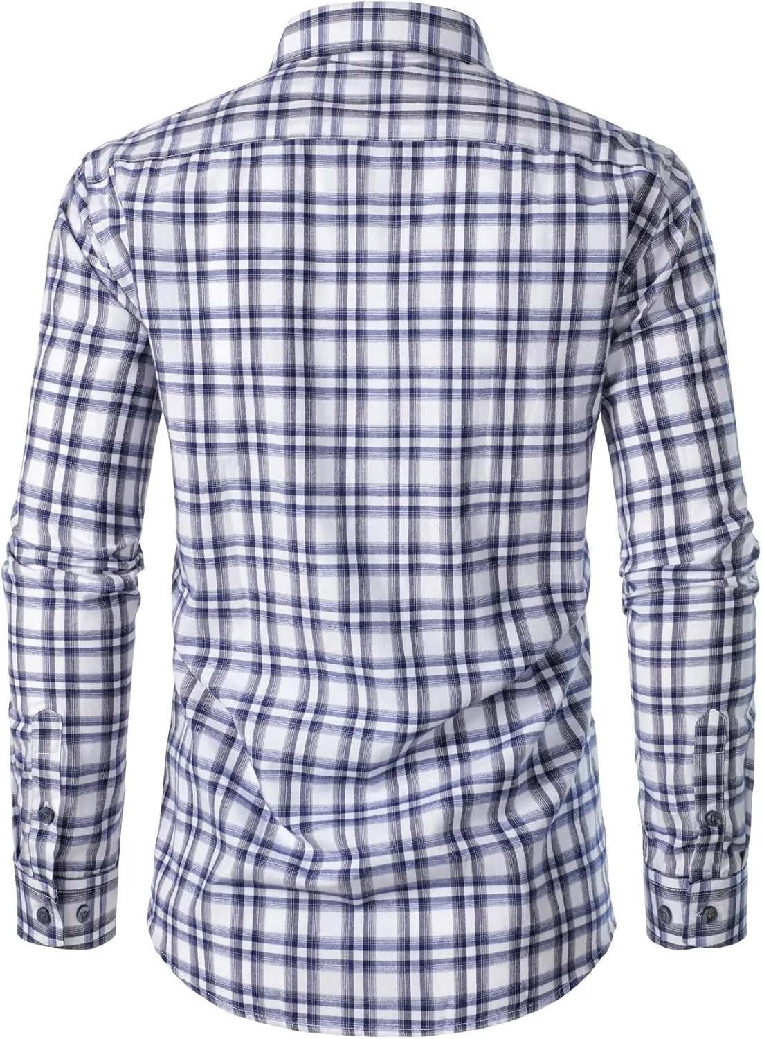 Men's Transitional Weather Slim Fit Long Sleeve Button Down Shirt Business Casual Dress Shirts with Pocket