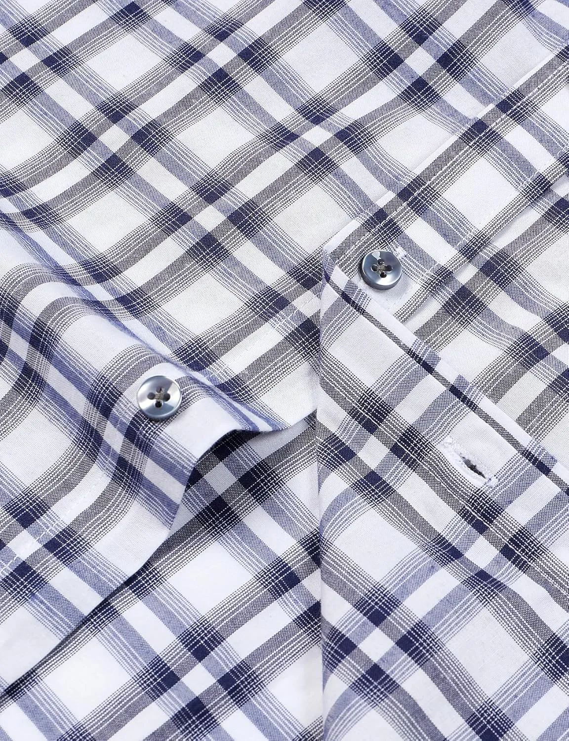 Men's Transitional Weather Slim Fit Long Sleeve Button Down Shirt Business Casual Dress Shirts with Pocket