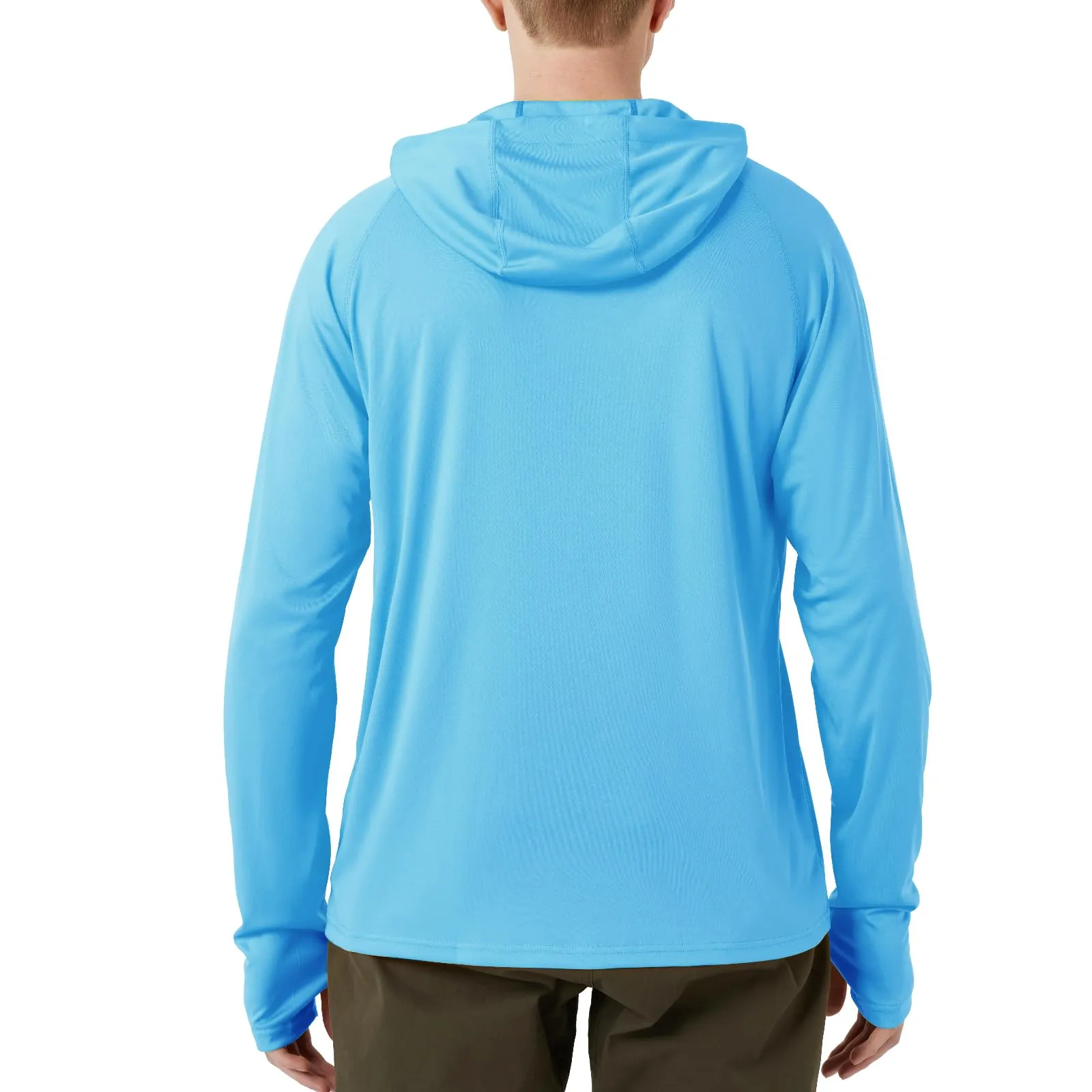 Men's UPF 50  Sun Protection Long Sleeve Shirt With Hood