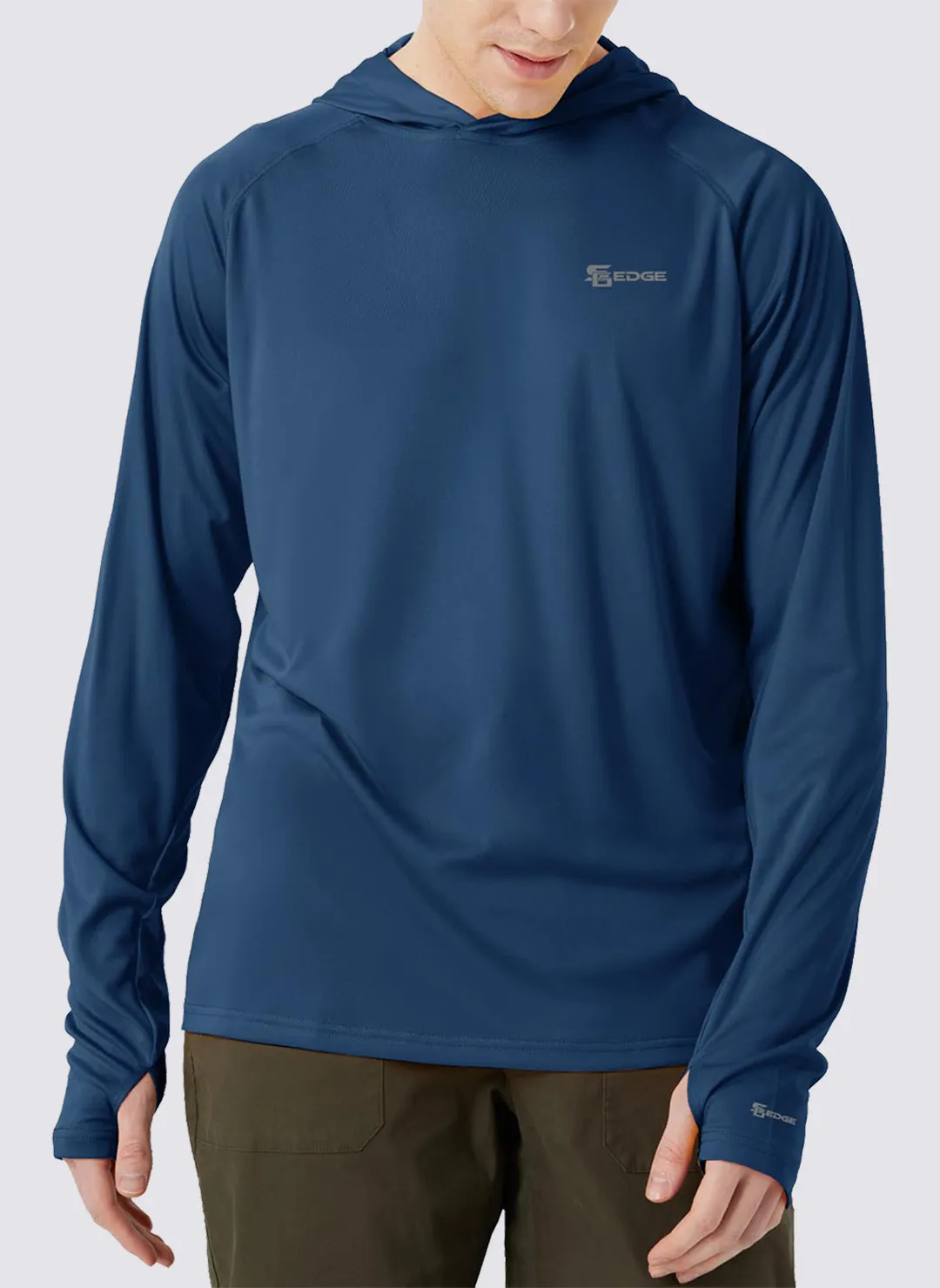 Men's UPF 50  Sun Protection Long Sleeve Shirt With Hood