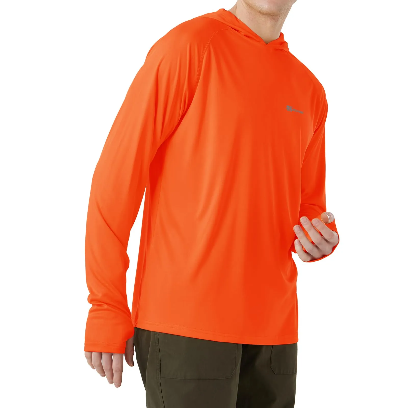 Men's UPF 50  Sun Protection Long Sleeve Shirt With Hood
