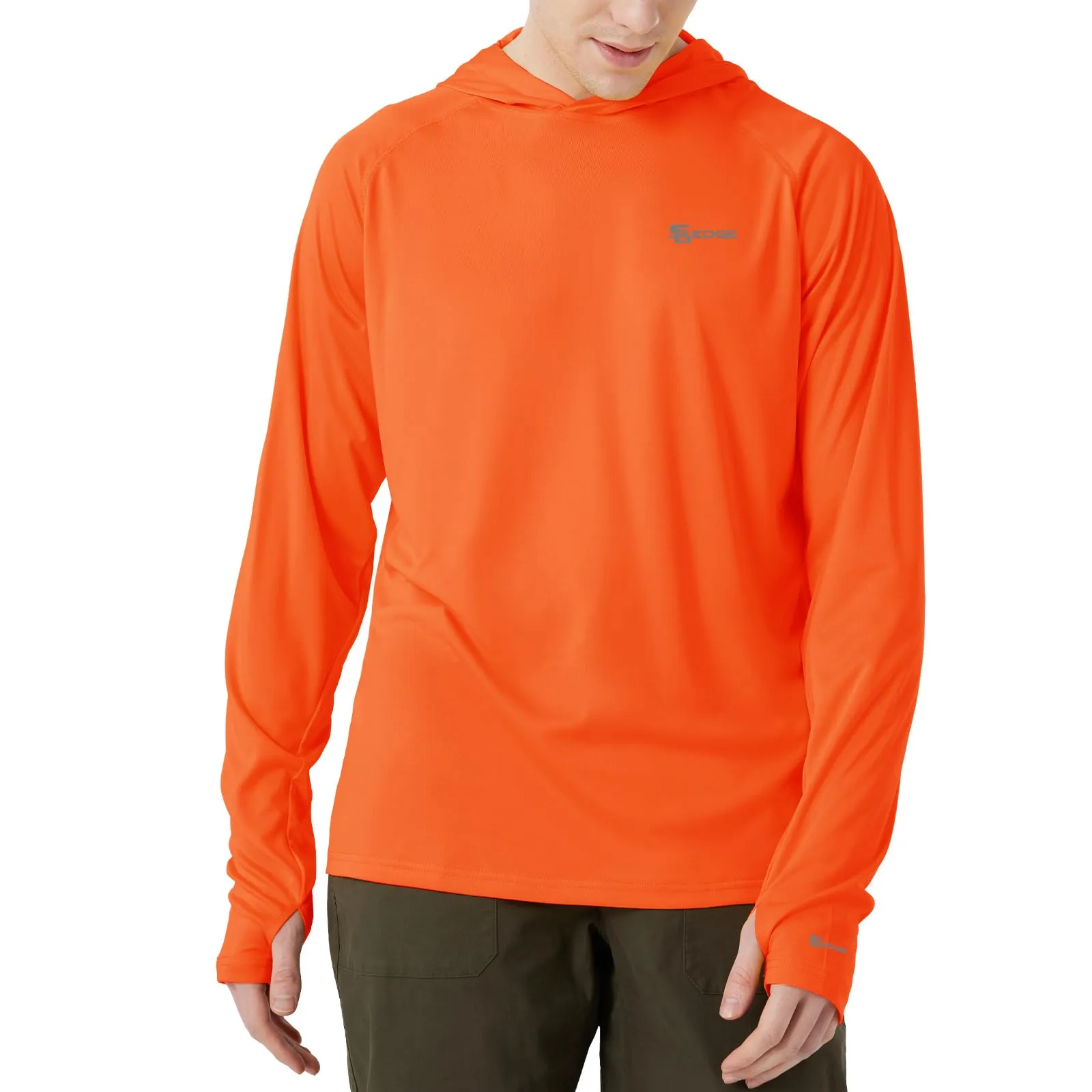 Men's UPF 50  Sun Protection Long Sleeve Shirt With Hood