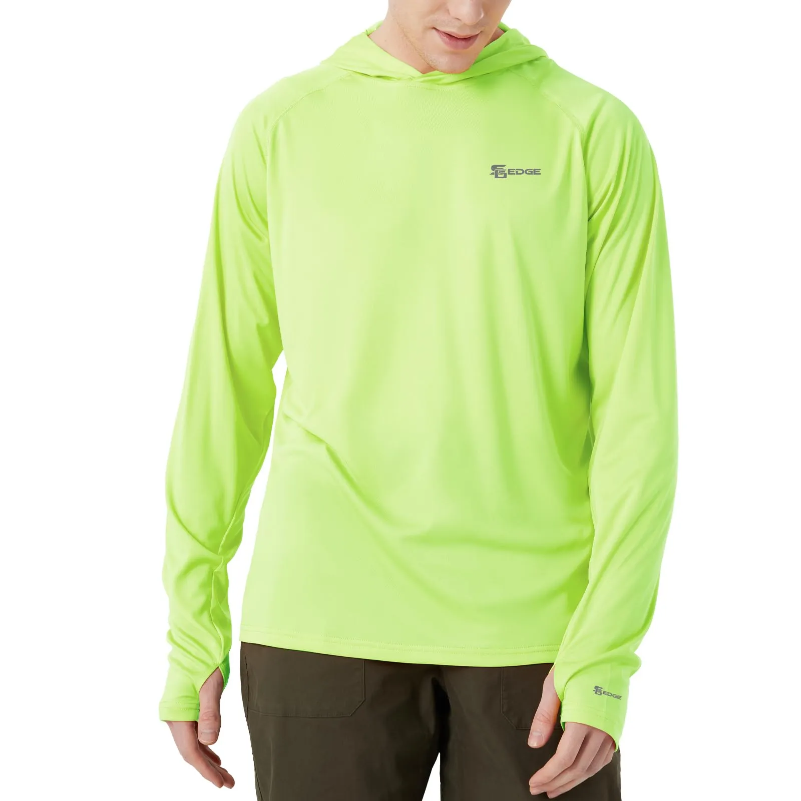 Men's UPF 50  Sun Protection Long Sleeve Shirt With Hood