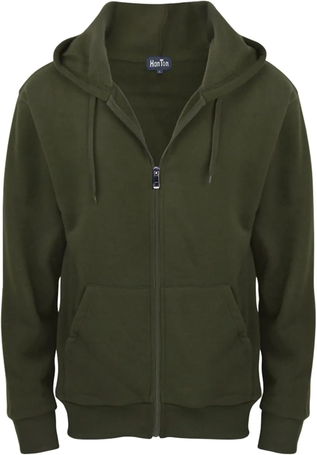 Mens Zip Up Fleece Jacket Lightweight Hoodies Casual Soft Full Zip Coats with Pockets Plus Size S-5XL Big&Tall