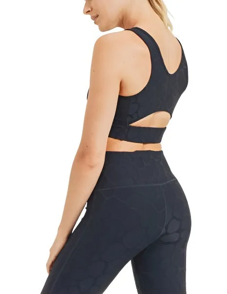 Mono B 3D Giraffe Jacquard TACTEL® Sports Bra AT8040