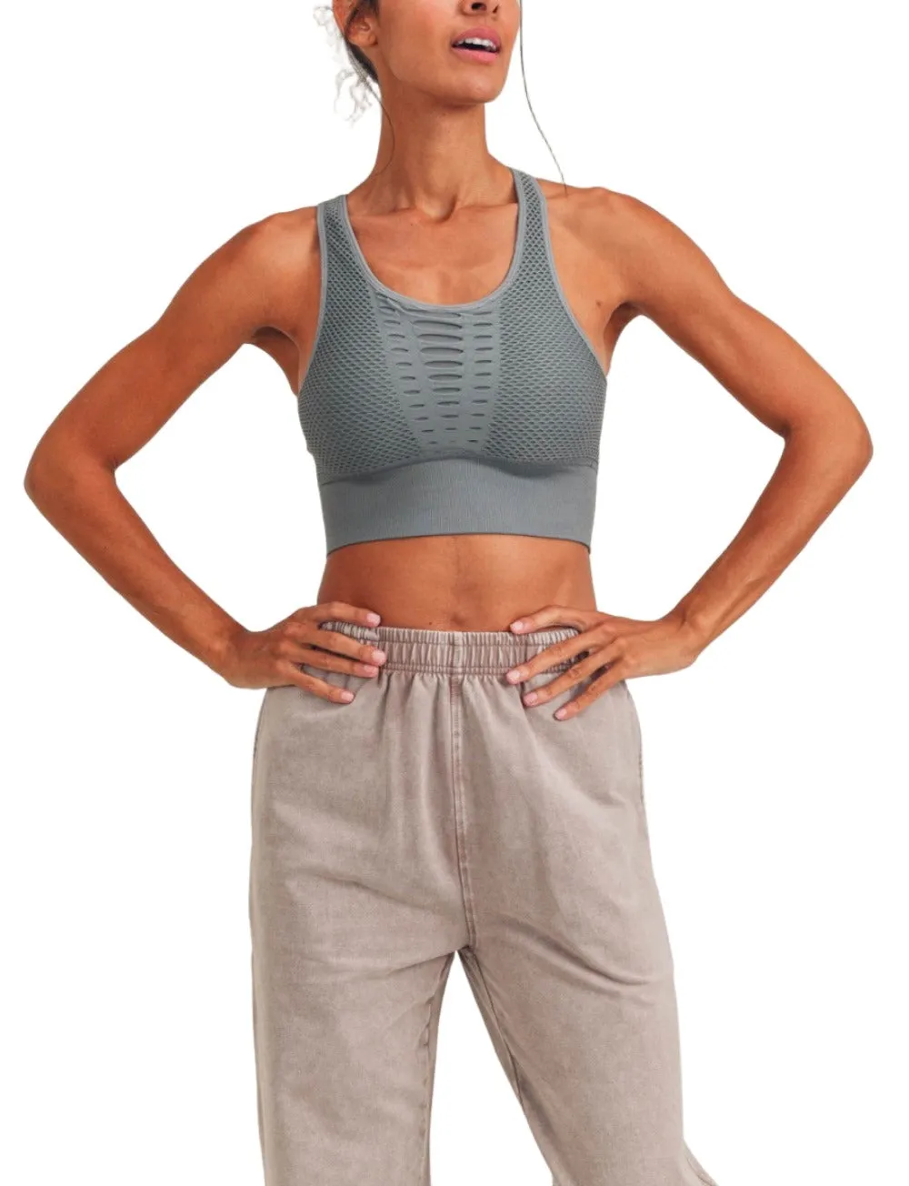 Mono B Laser Cut Sports Bra AT2249