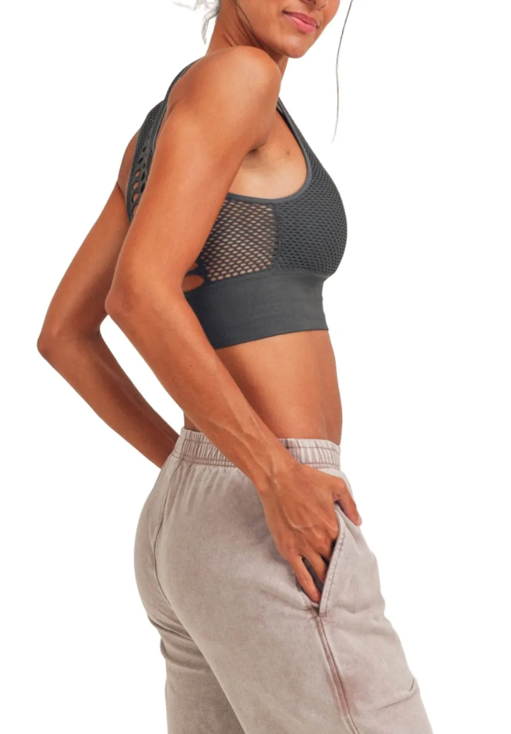 Mono B Laser Cut Sports Bra AT2249