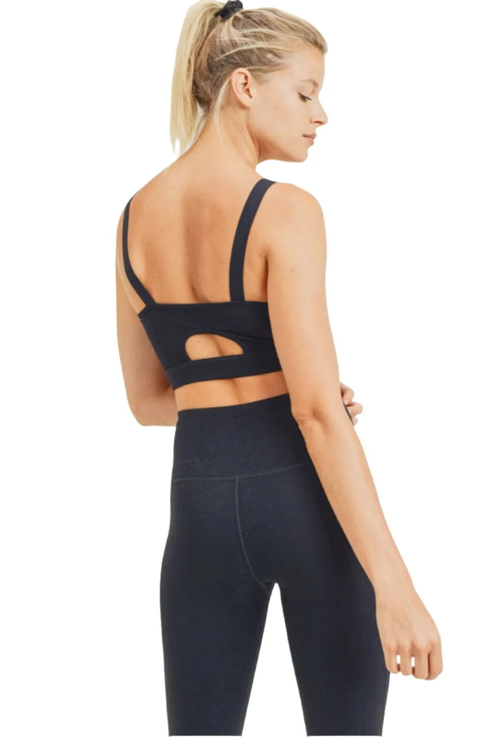 Mono B Snake Jacquard TACTEL® Sports Bra AT8036