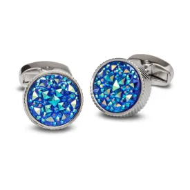 Multi-Bezzled Blues Cufflinks