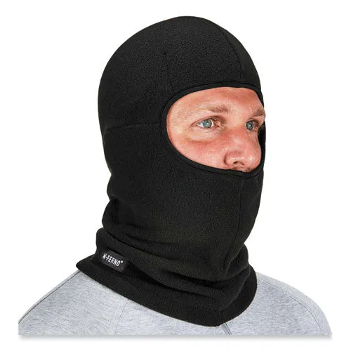N-ferno 6893z Balaclava With Zipper For Bump Cap Insert, Polyester Fleece, One Size Fit Most, Black