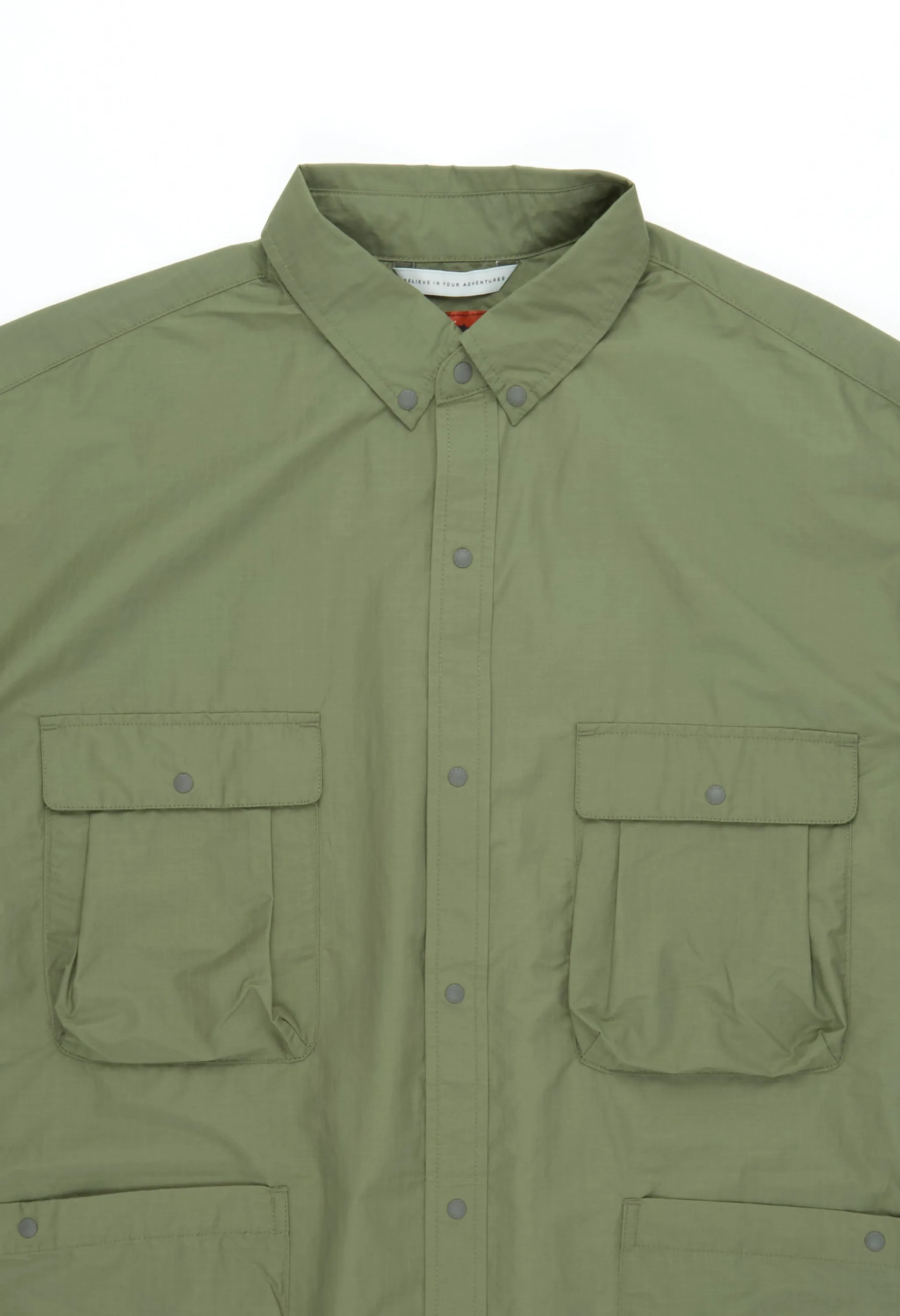 Nanga Men's Cotton / Nylon Ripstop Camp Shirt - Olive