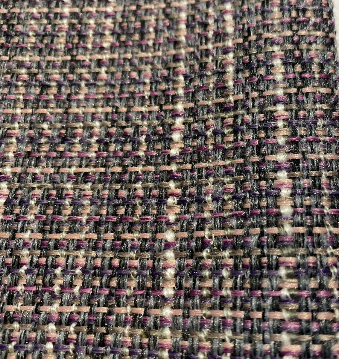 NEW Lady Kayle Two-Tone Upholstery Boucle Tweed Fabric -Pink & Black