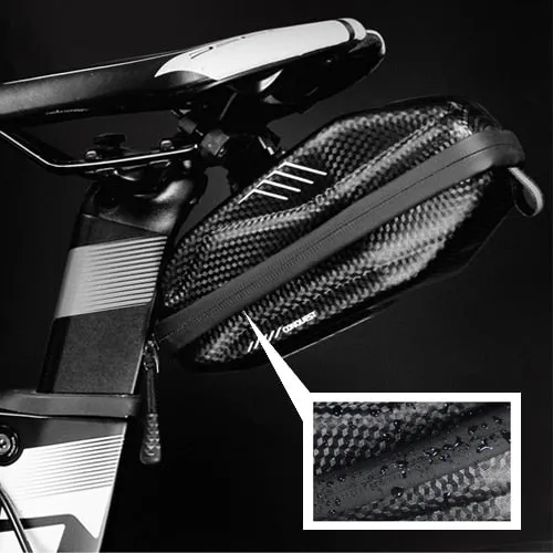 NEWBOLER 1.5L Hard shell Bicycle Saddle Bag Waterproof Cycling Panniers MTB Bike Rear Tool Bag Night Reflective Bike Accessories