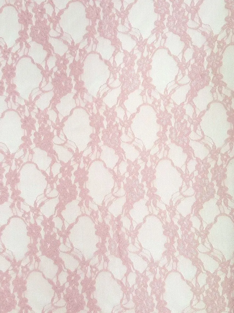 NYLON FLORAL STRETCHED LACE KNIT<br><h6>8-DUSTY ROSE<br>LACE3-DT</h6>