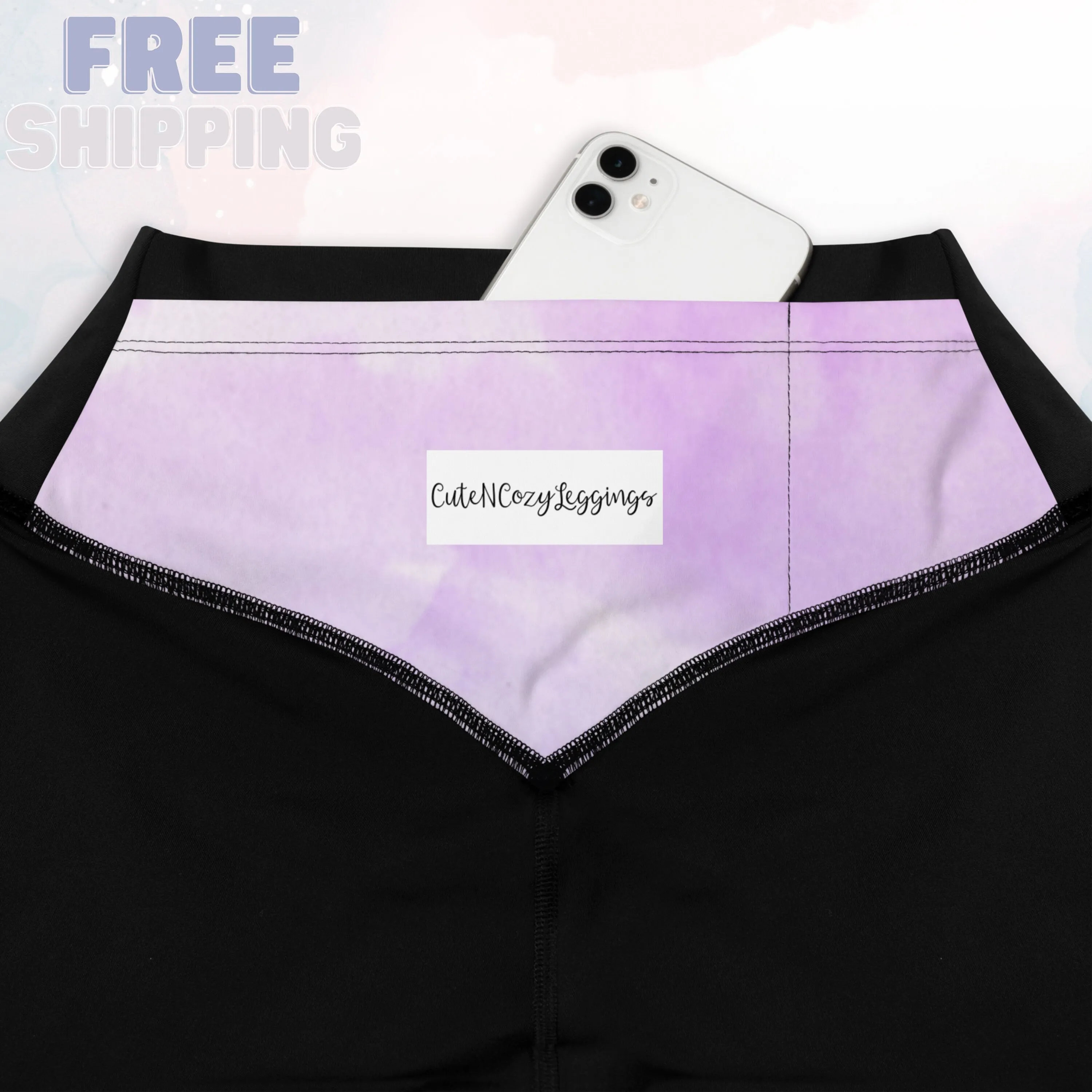 Ombre Pink and Blue Womens Compression Sports Leggings