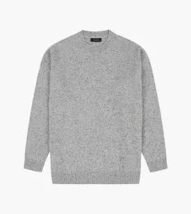 OS Crew Knit Grey Flec