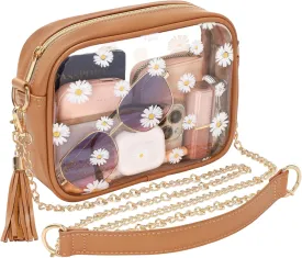 PACKISM Clear Bag for Stadium Events - Clear Purses for Women Stadium Crossbody Concert Bag for Game Day, Sports, Festival