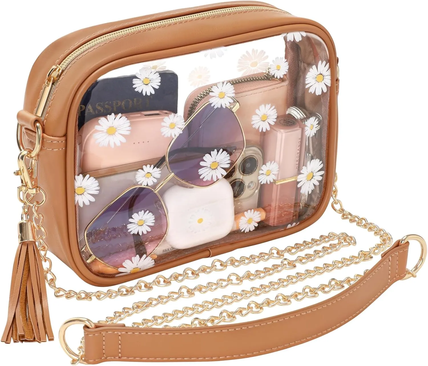 PACKISM Clear Bag for Stadium Events - Clear Purses for Women Stadium Crossbody Concert Bag for Game Day, Sports, Festival
