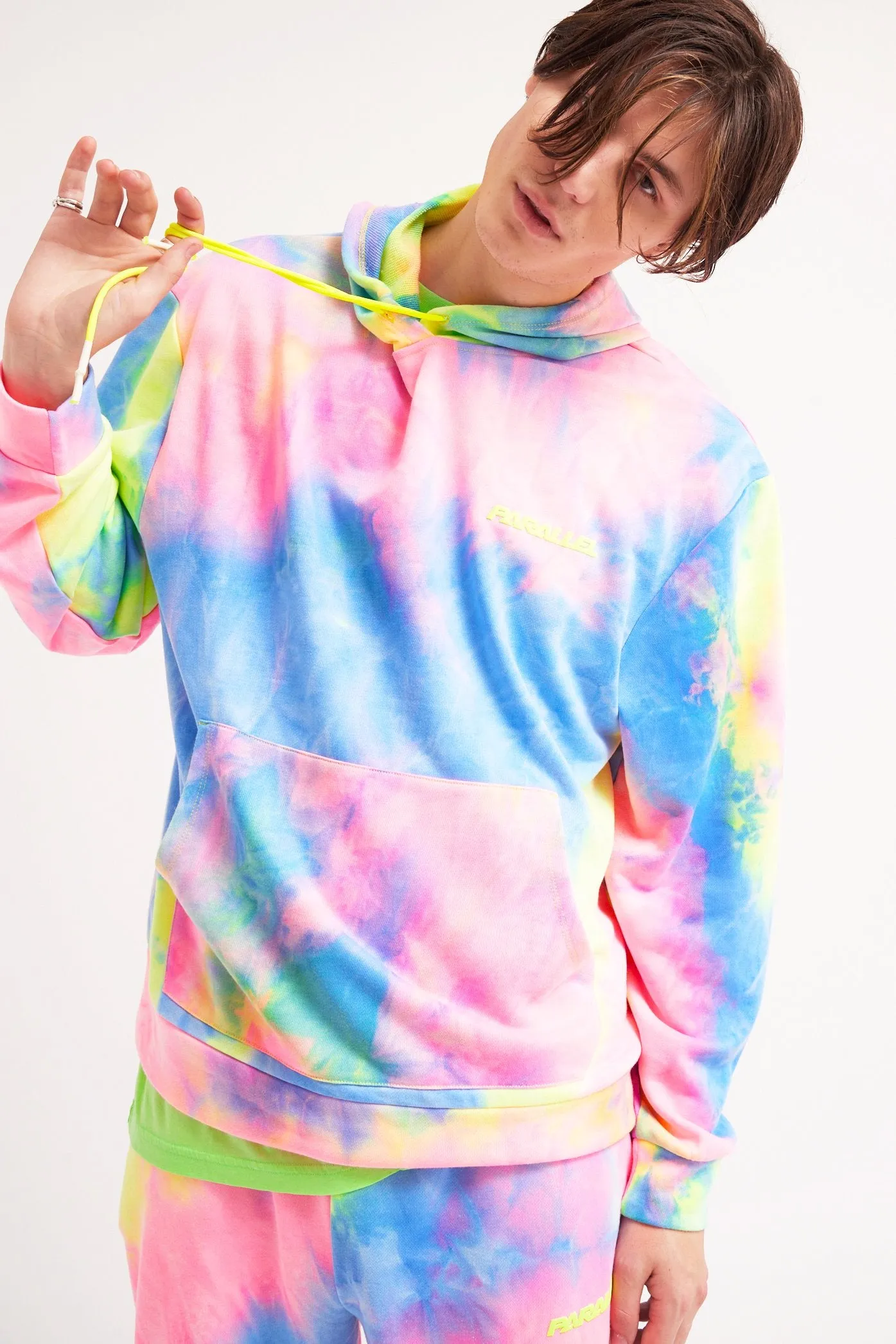 Parallel Tie Dye Printed Hoodie