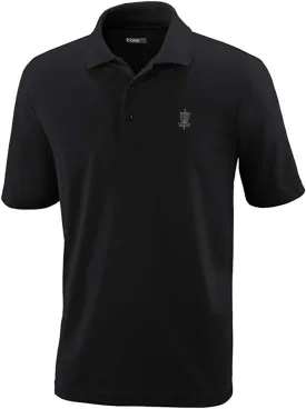 Performance Golf Tees Disc Golf Basket Embroidery Polyester Short Sleeves Polo Shirts for Men Black 2X Large