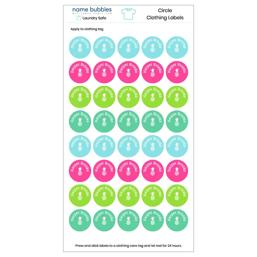 Pineapple Clothing Labels