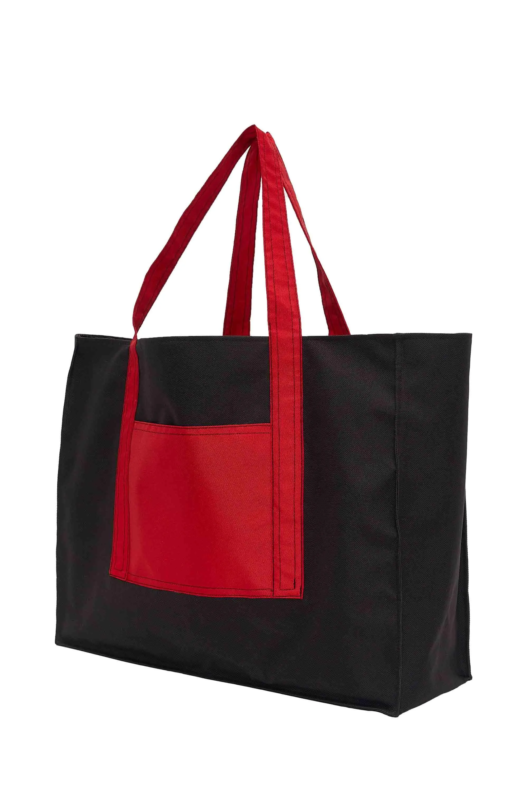 Polyamide Canvas Hand Shoulder Daily Tote Bag with Front Pocket Shopping Bag,C-11