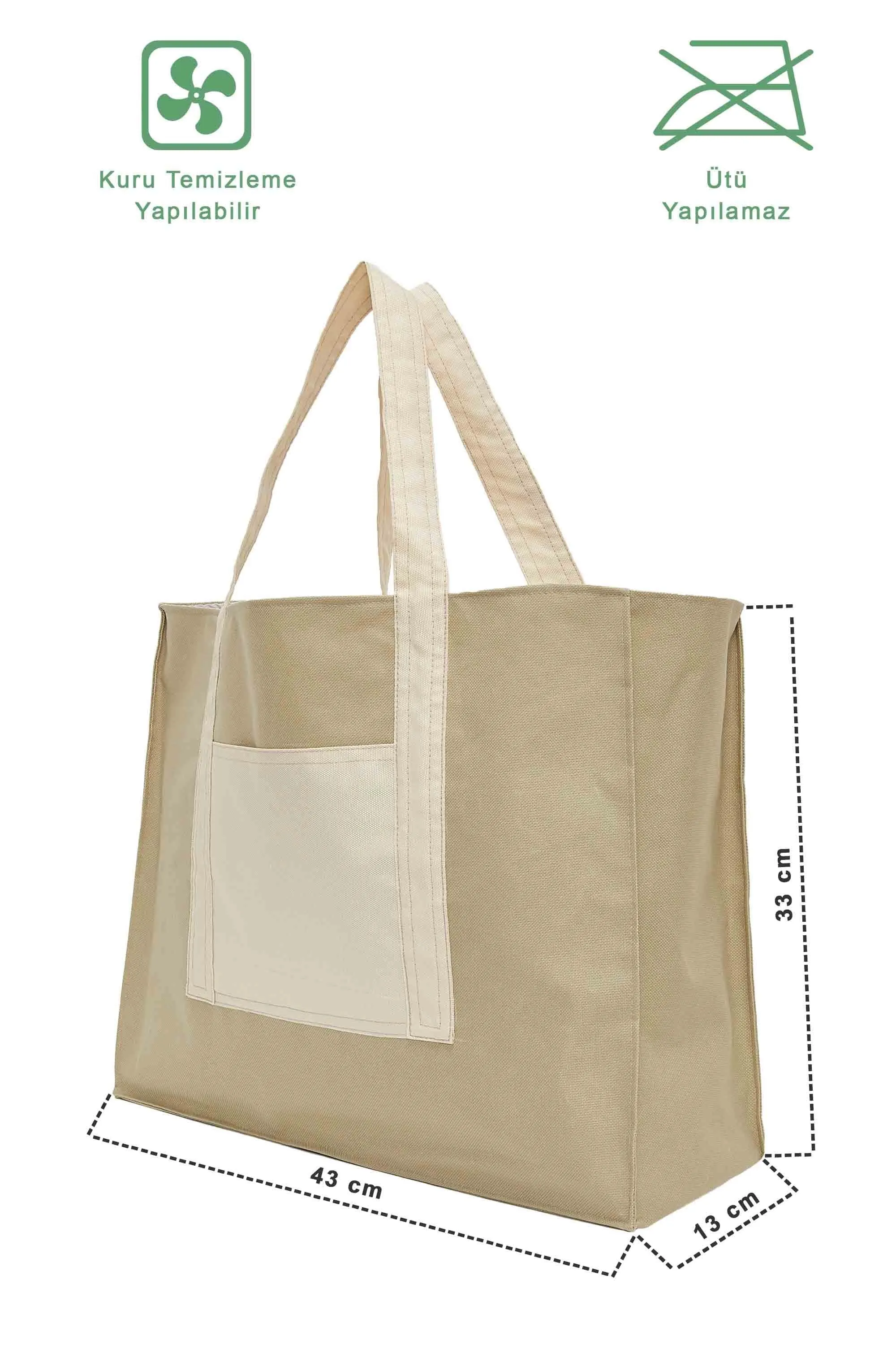 Polyamide Canvas Hand Shoulder Daily Tote Bag with Front Pocket Shopping Bag,C-11