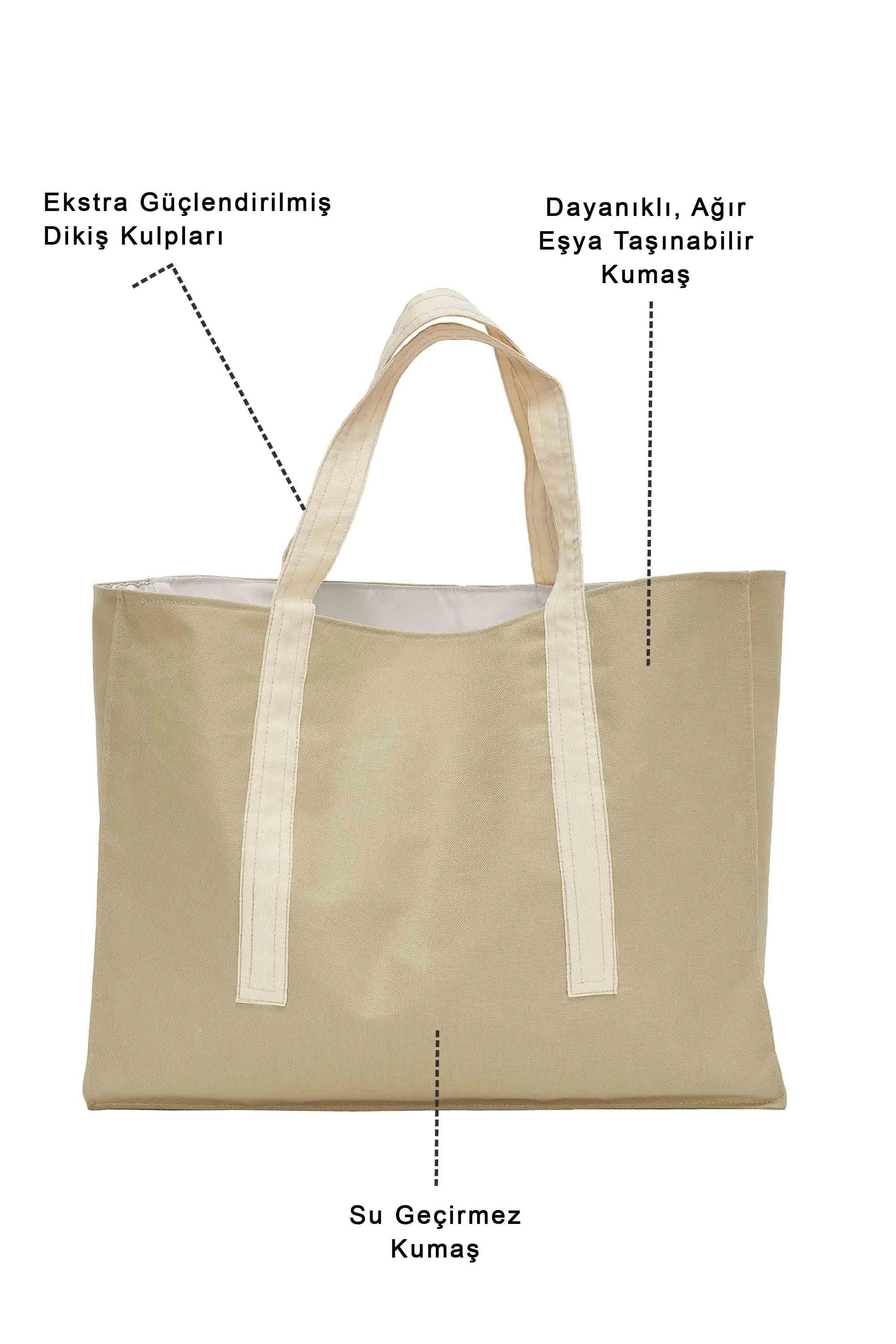 Polyamide Canvas Hand Shoulder Daily Tote Bag with Front Pocket Shopping Bag,C-11